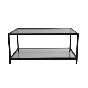 Masuta de Cafea Model Juelz, 90x60x40 cm, Negru, Blat Sticla securizata - Img 10