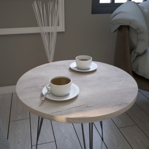 Masuta de Cafea Model Kline, 40x40x44 cm, Stejar - Img 3