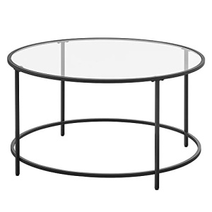 Masuta de Cafea Model Marcelo, 84x84x45.5 cm, Negru, Blat Sticla securizata - Img 2