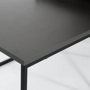 Masuta de Cafea Model Viviana, 88x50x38/57x55x45 cm, Antracit Negru - Img 7