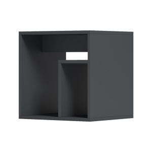 Măsuță laterală Doublo, anthracite, 40x35x40 cm - Img 3