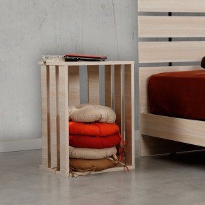 Noptiera Model Bullock, Stejar, 60x33x43cm - Img 2