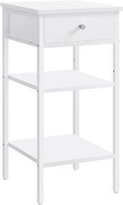 Noptiera Model Cline, Alb, 35x35x70cm - Img 2