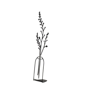 Obiect decorativ Flowerpot Negru 12x45 cm - Img 3