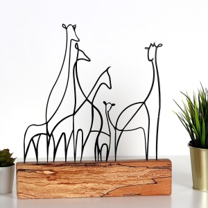 Obiect decorativ M Negru 30x35x3.5 cm - Img 1