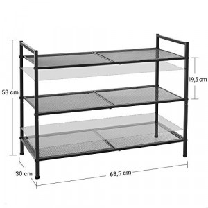 Pantofar, Songmics, Negru, 68.5x28.5x53 cm - Img 5