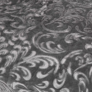 Pătură Embosată Floral Premium Antracit, Catifelată, 200x230 cm - Img 3