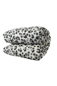 Pilotă de iarnă imprimată, exterior bumbac, umplutură siliconizată 400 g/mp, Model Animal Print, 200 × 220 cm - Img 2