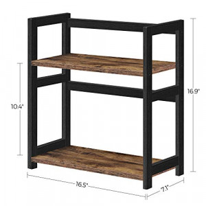 Raft de organizare, Songmics, Negru, 42x18x43 cm - Img 5