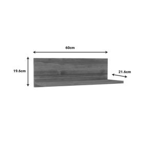 Raft de perete Fane, alb, 60x21.6x19.6 cm - Img 2