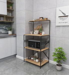 Raft Model Anemon, Negru/Pin, 60x45x124 cm - Img 6
