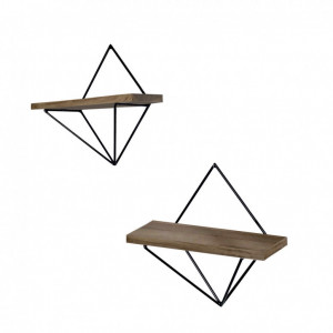 Raft Suspendat Model Gatlin, Nuc/Negru, 30x14x2 cm - Img 3