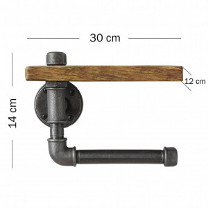 Raft Suspendat Model Waverly, Negru/Nuc - Img 3
