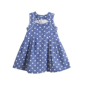 Rochie albastra cu buline Newness - Img 2