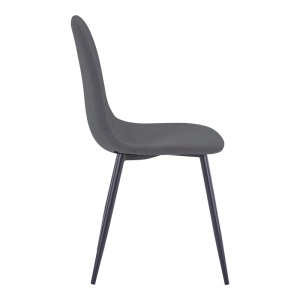 Scaun Bella, gri închis/negru, 43.5x52x89 cm - Img 3