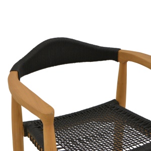 Scaun cu Brate Model Ganny, Negru, 59x56x71 cm - Img 6