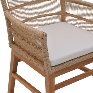 Scaun cu Brate Model Inca, Natur/Bej, 60x61x90 cm - Img 7