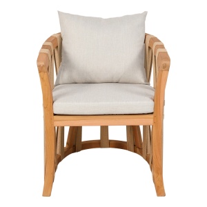 Scaun cu Brate Model Morani, Natur, 61x66x75 cm - Img 4