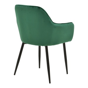 Scaun cu Brate Model Noor, Verde/Negru , 58x58x86 cm - Img 2