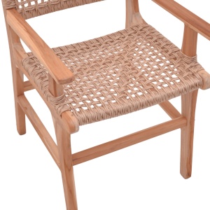 Scaun cu Brate Model Sponze, Natur, 54x60x86 cm - Img 7