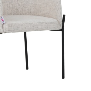 Scaun cu Brate Model Tolerse, Bej/Negru, 58x57x80 cm - Img 7