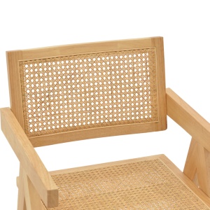 Scaun cu Brate Model Winslow, Natur, 52x59x79 cm - Img 6