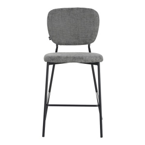 Scaun de bar Cathair, gri/negru, 48x54x100 cm - Img 4