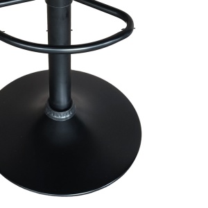 Scaun de bar Dianors, negru/negru, 38x38x75 cm - Img 3