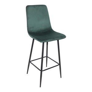 Scaun de bar Grato, verde/negru, 43.5x55x114 cm