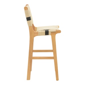 Scaun de bar Julien, natural/negru, 45x46x95 cm - Img 4