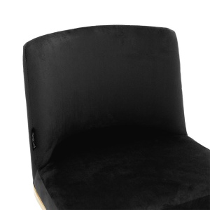 Scaun de bar Model Impartial, Auriu/Negru, 48x46x106 cm - Img 5