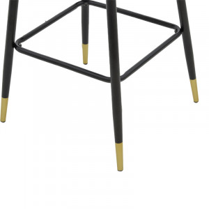 Scaun de bar Model Lithe, Auriu/Negru, 47x44x98 cm - Img 8