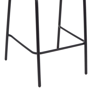 Scaun de bar pentru exterior, Model Sussie, culoare negru, metal si aluminiu, 58x58x111 cm - Img 7