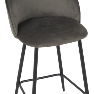 Scaun de bar Perch, negru/antracit, 50x43x99 cm - Img 5