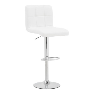 Scaun de bar Remina, alb, 44x44x112 cm