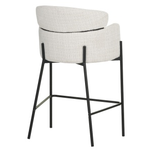 Scaun de bar Tolerse, bej/negru, 55x60x97 cm - Img 2