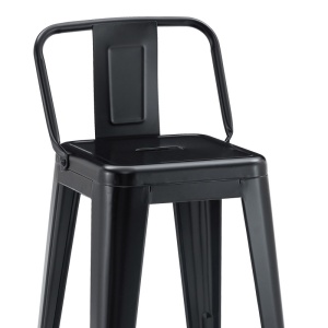 Scaun de bar Utopia, negru, 42x42x86 cm - Img 2
