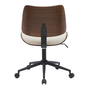 Scaun de birou Amani, bej/nuc, 52x54x90.5 cm - Img 6