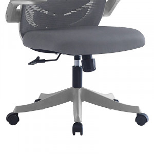Scaun de birou Enrich cu plasa din material textil de culoare gri - Img 7