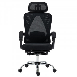 Scaun de birou manager cu suport pentru picioare Titan Premium Quality tesatura de calitate superioara - plasa neagra - Img 4