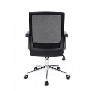 Scaun de birou, Songmics, Negru, 61x55x(92-102) cm - Img 7