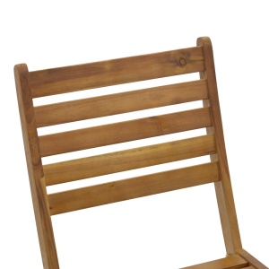 Scaun de exterior, Model Fatel, culoare natural, lemn masiv de salcam, 40x53x82 cm - Img 7