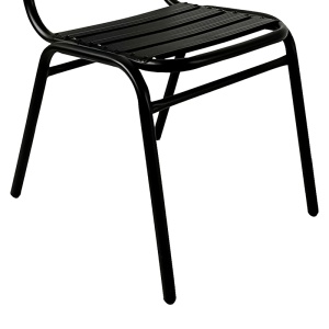 Scaun de exterior , Model Sussie, culoare negru, metal si aluminiu, 45x62x76 cm - Img 4