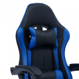 Scaun de gaming William piele ecologica negru - albastru - Img 5