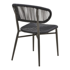 Scaun de Gradina Agus, negru, 55x63x77 cm - Img 4