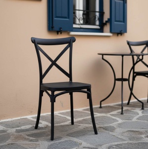 Scaun de Gradina Crossie, gri închis, 38x46.5x82 cm - Img 2