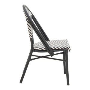 Scaun de Gradina Model Uarmin, Alb/Negru, 46x57x85 cm - Img 3