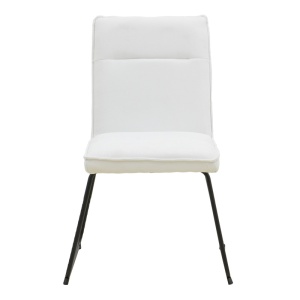 Scaun dining Essential, tapițat cu material textil, Alb/Negru, 54 × 59 × 89 cm - Img 5