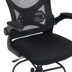 Scaun directorial Derzio, negru, 62x53x119-131 cm - Img 10