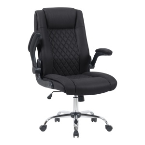 Scaun directorial Kesla, negru, 65x65x113-121 cm - Img 4